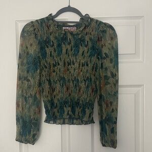 Traffic People Multicolor Loretta metallic top xs $134